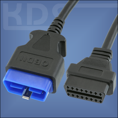 OBD-2 Verlängerung Kabel M-0 / 0.5m - HiQ Plus - (J1962M Typ B - F)  //  für 24V